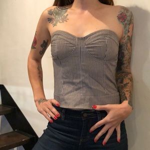 Striped retro tube top